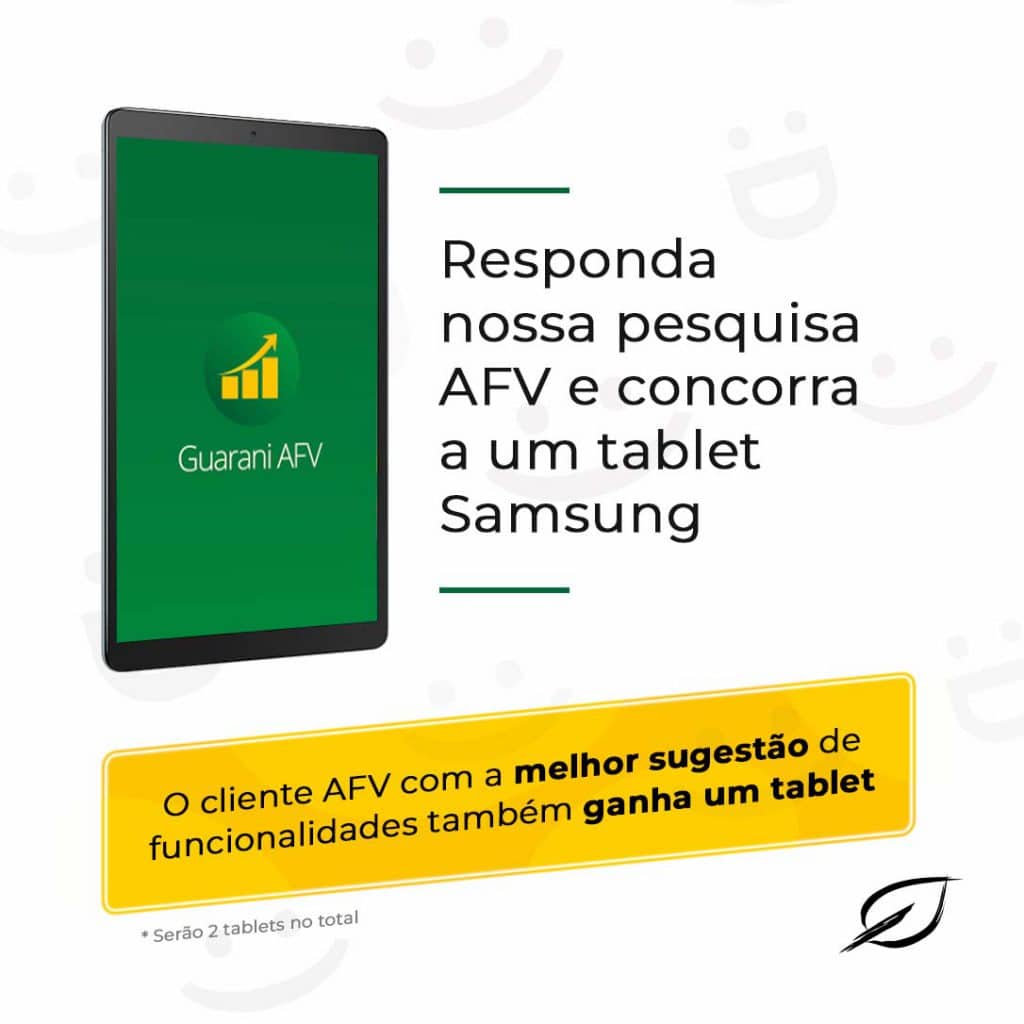 Responda nossa pesquisa AFV e concorra a um tablet Samsung